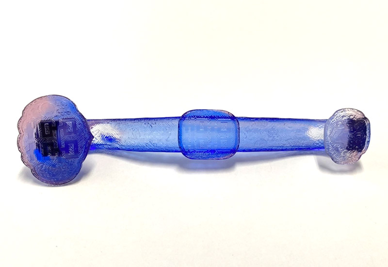 祥瀧 琉璃喜字如意(藍) 文鎮 擺飾 